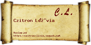 Czitron Lívia névjegykártya